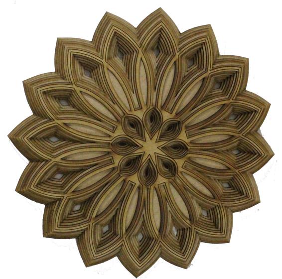 Imagem de Mandala Decorativa Ambiente Sala Quarto 3D 75 X 75 -38.116