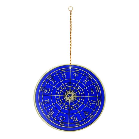 Imagem de Mandala Decorativa Coleção Mística Mapa Astral Azul e Dourado
