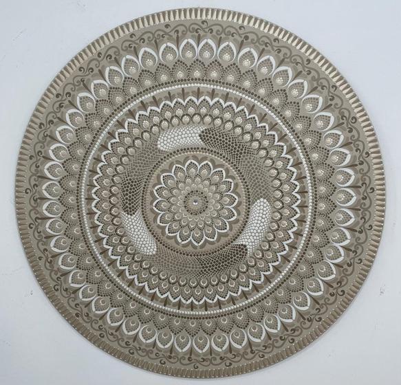 Imagem de Mandala Paz, Equilibrio e serenidade 90cm pintada à mão MDF 6mm