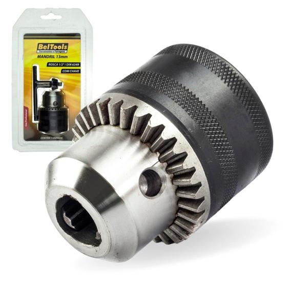 Imagem de Mandril c/ Chave 13mm Rosca 1/2 Prof. Beltools