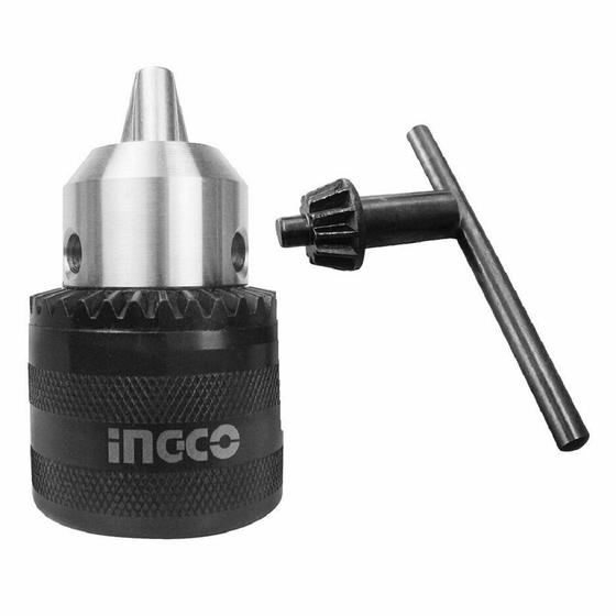 Imagem de Mandril Para furadeira Rosca 1/2 Pol-13L Com Chave Ingco - KC1301