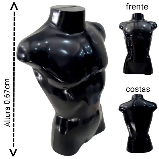 Imagem de Manequim masculino adulto (busto definido . M) na cor preto