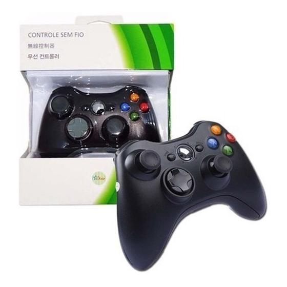 Imagem de Manete Conexão Sem Fio Compatível com Console Xbox 360 Slim Fat Controle Joystick Wireless Pc  
