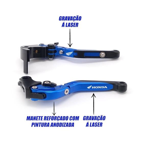 Imagem de Manete Esportivo Extensivel Transalp 700 11 12 13 14 Honda