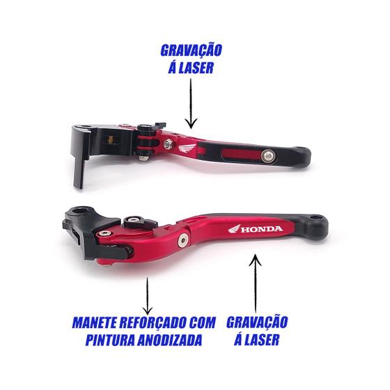 Imagem de Manete Esportivo Extensível Transalp 700 11 12 13 14 Honda