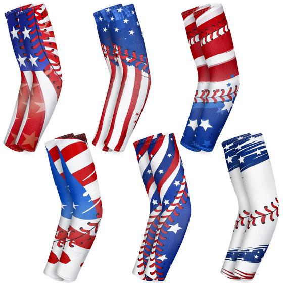 Imagem de Manga de braço Bunnycool Baseball Youth Compression, 6 pares