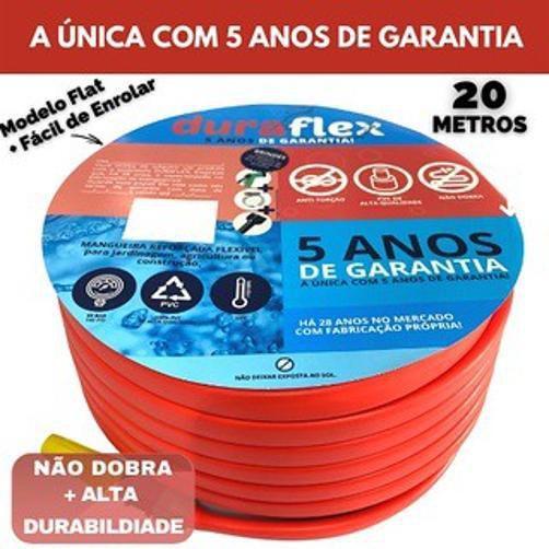 Imagem de Mangueira 20 Mts Laranja Chata Super Flexível - Kit Completo