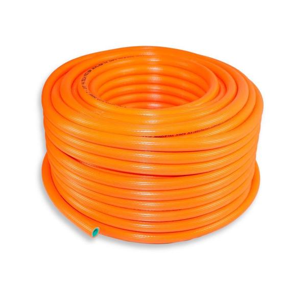 Imagem de Mangueira Agrícola Frisada 3/8 Pol 750 PSI 30m PVC Laranja