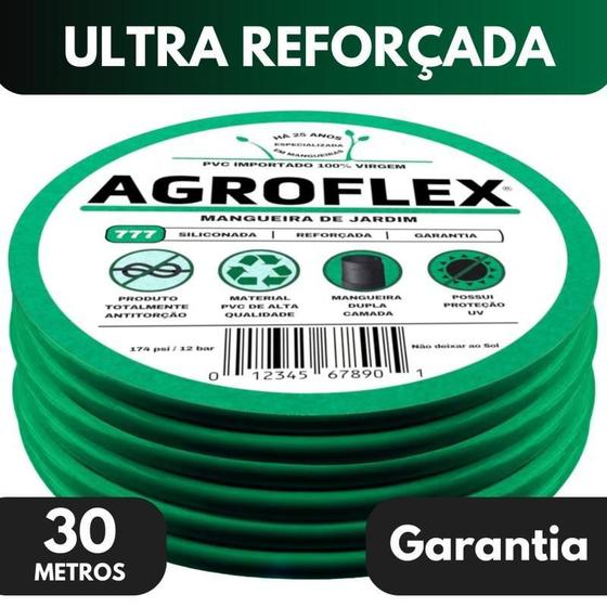 Imagem de Mangueira Agroflex 30Mt Com Kit Esguicho E Engate Tramontina