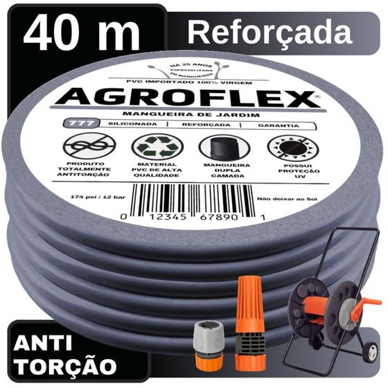 Imagem de Mangueira AgroFlex 40 M c/ Carrinho Tramontina