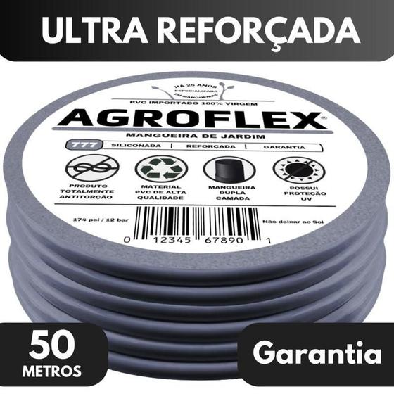 Imagem de Mangueira Agroflex 50 Metros Kit Esg. + Engate Tramontina