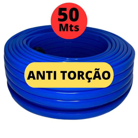 Imagem de Mangueira ANTI-TORÇÃO 50 METROS Resistente Chata Reforçada Não Dobra Para Quintal Casa