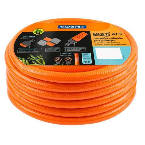 Mangueira Antitorção Multi ATS 1/2" Tramontina Laranja em PVC 3 Camadas 30 m 79248/303 Menor preço em Mangueira Antitorção Multi ATS 1/2" Tramontina Laranja em PVC 3 Camadas 30 m 79248/303