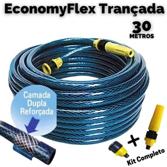 Imagem de Mangueira d/ Jardim Economyflex Azul Antitorção 30 M