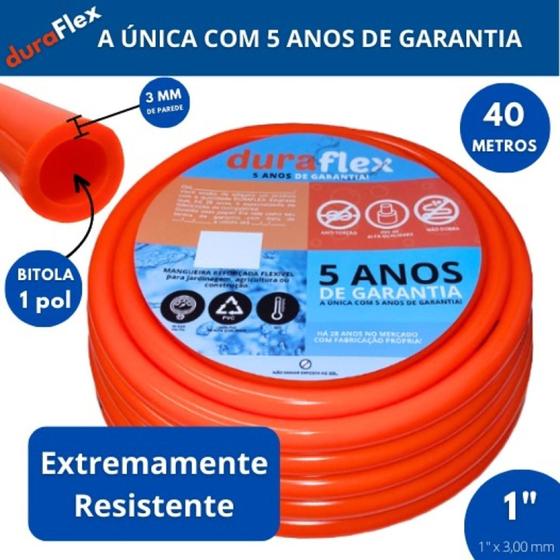 Imagem de Mangueira de Alta Pressão 1 pol x 3,00mm Antitorção 40 Mts - DuraFlex