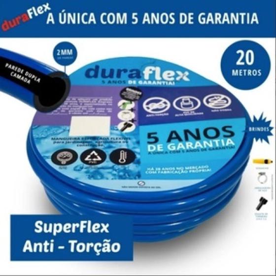 Imagem de Mangueira de Casa Siliconada Azul 20 Metros DuraFlex