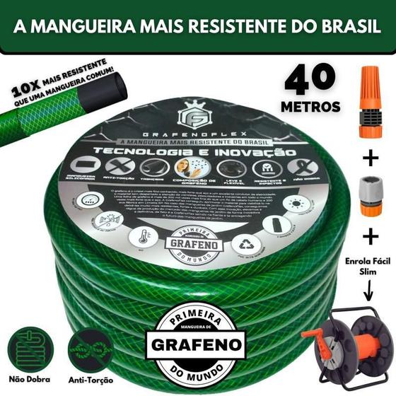 Imagem de Mangueira De Jardim 40M. Com Enrolador Fixo - Gf.