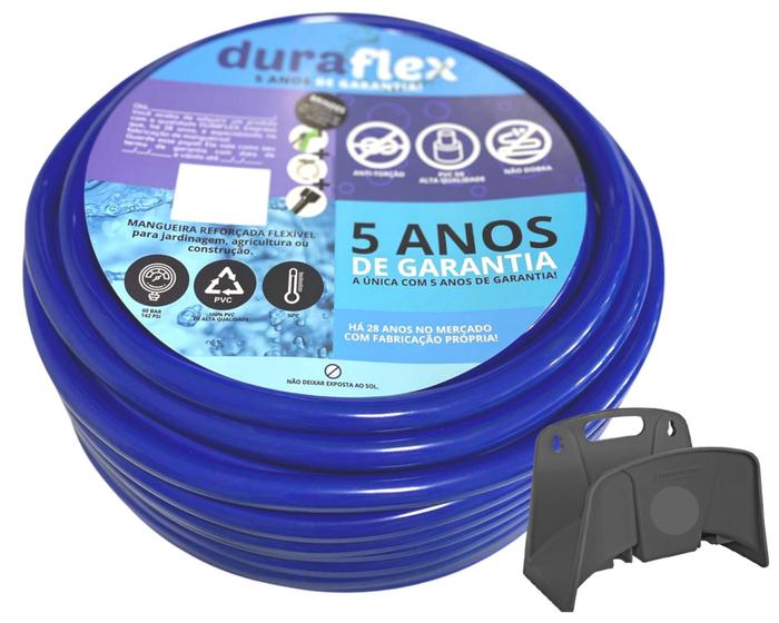 Imagem de Mangueira De Jardim 60 Metros Antitorção Duraflex + Suporte