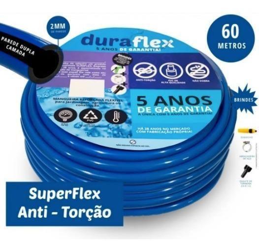 Mangueira De Jardim 60 Metros Que Não Dobra E Não Resseca - Duraflex ...