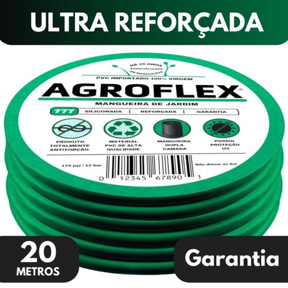 Imagem de Mangueira de Jardim AgroFlex 20 Mts e Conj. Tramontina