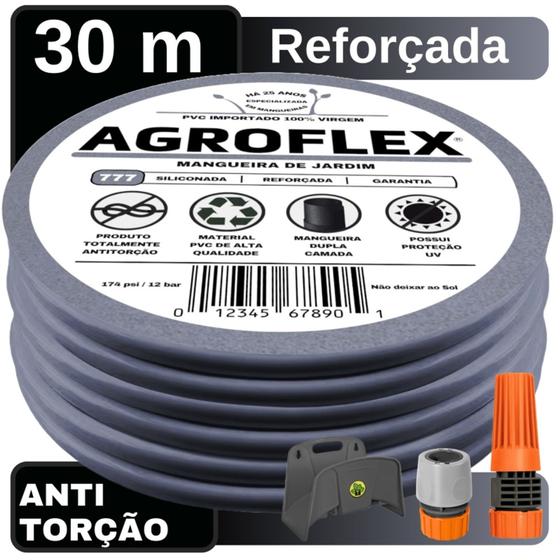 Imagem de Mangueira de Jardim AgroFlex 30 Metro c/ Suporte Tramontina