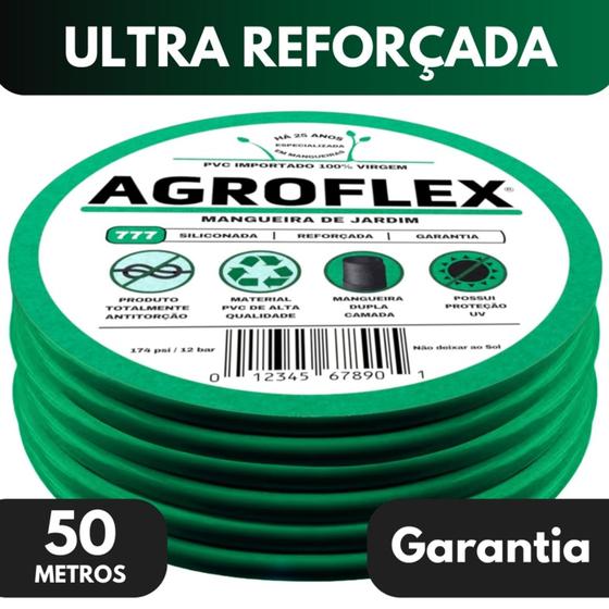 Imagem de Mangueira de Jardim AgroFlex 50Mts e Conj. Tramontina