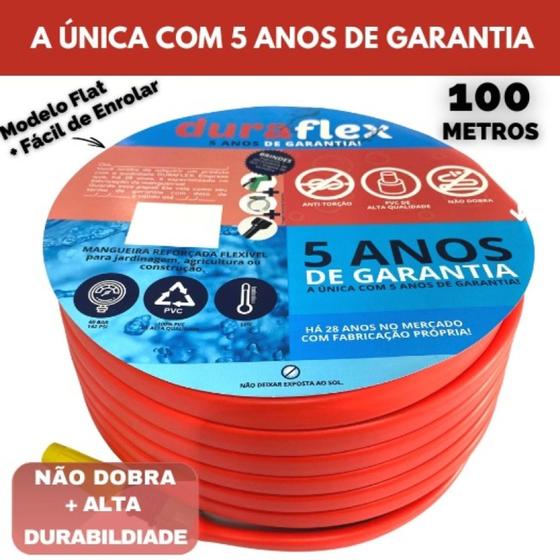 Imagem de Mangueira de Jardim DuraFlex Laranja Chata 100 Metros