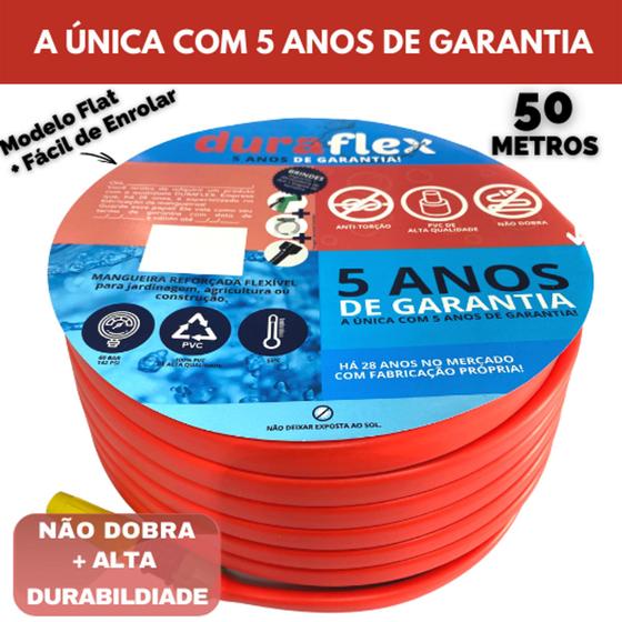 Imagem de Mangueira de Jardim Enrola Fácil Modelo FlatLay DuraFlex 50Metros