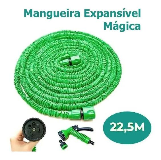 Imagem de Mangueira de jardim EU flexível, 22 METROS, de água spray, extensora mágica, tubo com cano para lavar carro