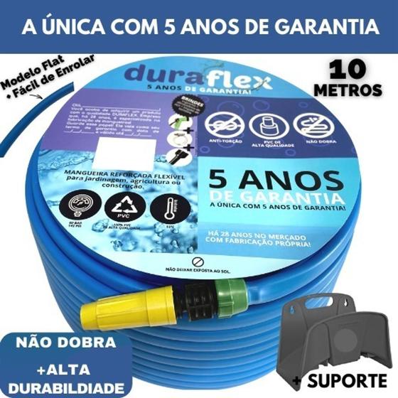 Mangueira de Jardim Siliconada Antitorção Extremamente Resistente 10Metros + Suporte Menor preço em Mangueira de Jardim Siliconada Antitorção Extremamente Resistente 10Metros + Suporte