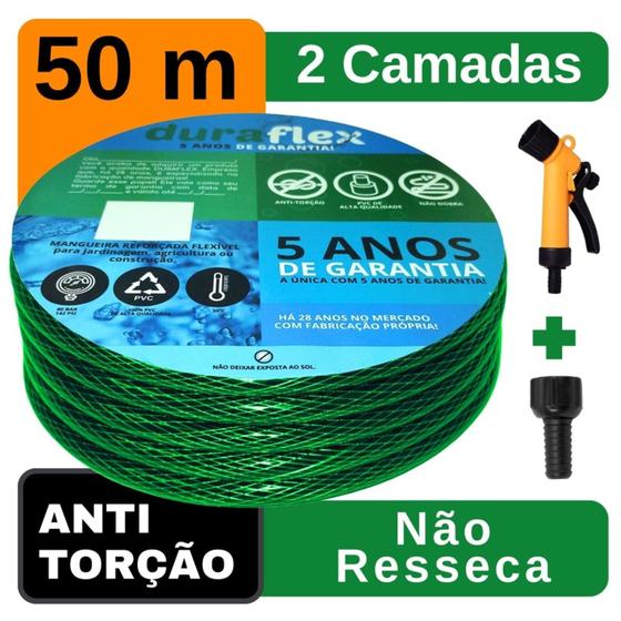 Imagem de Mangueira de Quintal Verde Ultra Resistente 50 Mt - DuraFlex