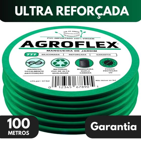 Imagem de Mangueira Doméstica AgroFlex 100 Mt e Conj. Tramontina