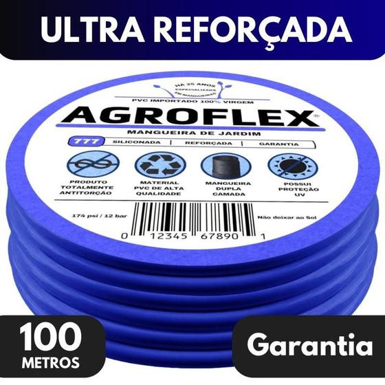 Imagem de Mangueira Doméstica Agroflex 30M + Conjunto Tramontina