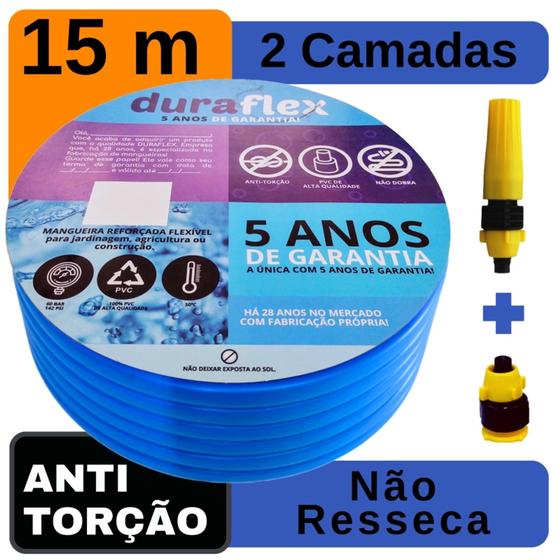 Imagem de Mangueira Doméstica Azul Chata 15M. DuraFlex