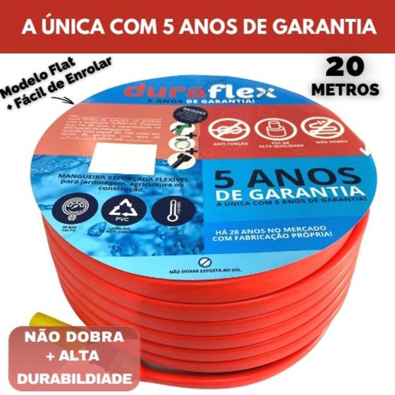 Imagem de Mangueira Doméstica DuraFlex Laranja Chata 20 M