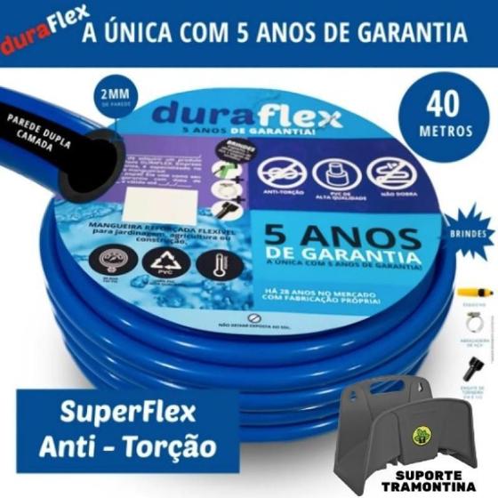 Imagem de Mangueira DuraFlex ul 1/2 - 40m, Suporte e Esguicho