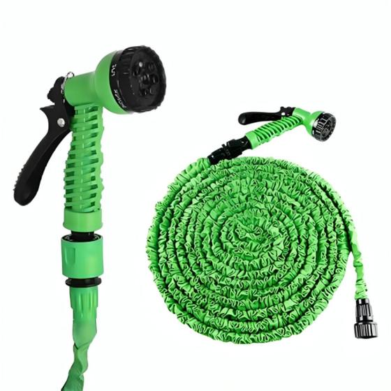 Imagem de Mangueira Elástica Retrátil 30m com Pistola 6 Tipos de Jato