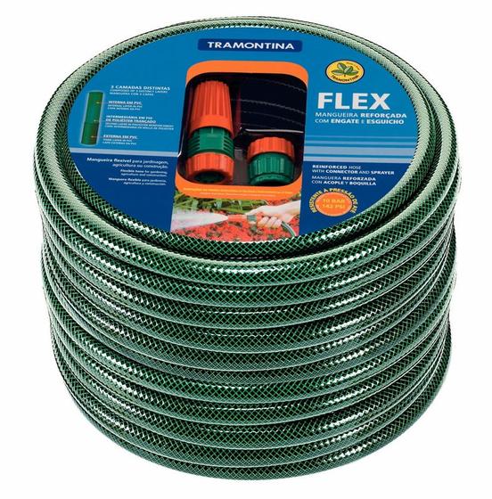 Mangueira Flex Tramontina Verde em Pvc 3 Camadas 2 Menor preço em Mangueira Flex Tramontina Verde em Pvc 3 Camadas 2