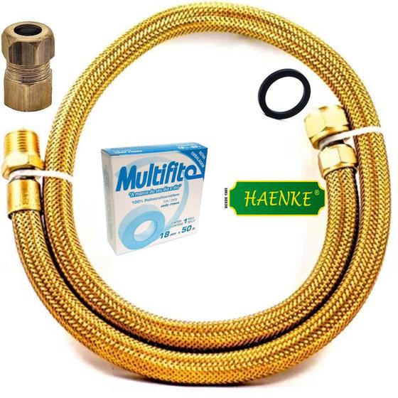 Mangueira Flexível Cobre + Adaptador Instalação Gás Glp e Gn Menor preço em Mangueira Flexível Cobre + Adaptador Instalação Gás Glp e Gn