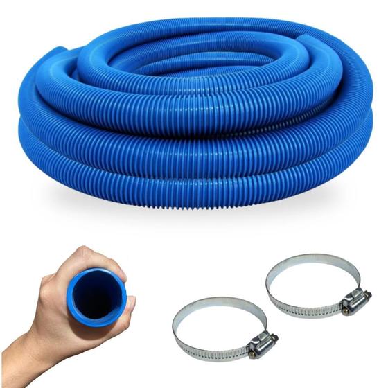 Imagem de Mangueira Flutuante 38mm Azul 1.1/2 Polegadas 4 M com Abracadeiras  Roseflex 