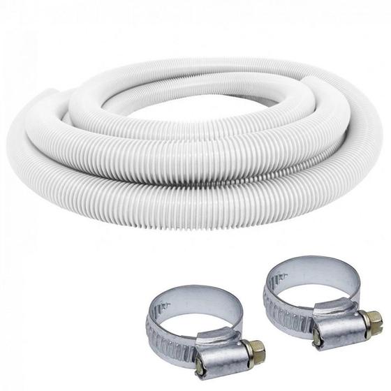 Imagem de Mangueira Flutuante para Piscina 32mm Branca 2m 1.1/4 Polegadas com Abracadeira  Roseflex 