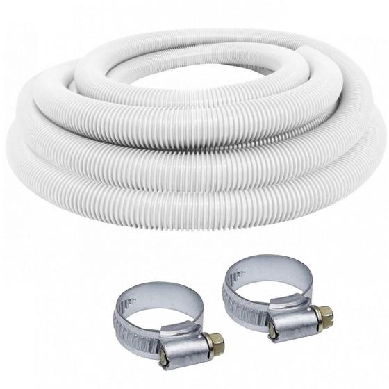 Imagem de Mangueira Flutuante para Piscina 32mm Branca 3m 1.1/4 Polegadas com Abracadeiras  Roseflex 