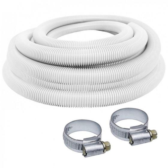 Imagem de Mangueira Flutuante para Piscina 32mm Branca 4m 1.1/4 Polegadas com Abracadeiras  Roseflex 