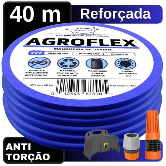 Imagem de Mangueira Jardim Agroflex 40 Metros + Suporte Tramontina