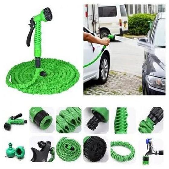 Mangueira Jardim Casa Mágica Retrátil Flexível Expansível até 30 metros Elástica Nylon 8 jatos Com Esguicho Menor preço em Mangueira Jardim Casa Mágica Retrátil Flexível Expansível até 30 metros Elástica Nylon 8 jatos Com Esguicho