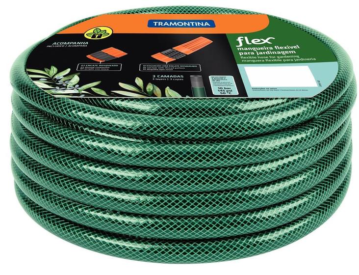 Mangueira Jardim Com 15mt 3 Pecas Trancado Vd 1/2 Tramontina Menor preço em Mangueira Jardim Com 15mt 3 Pecas Trancado Vd 1/2 Tramontina