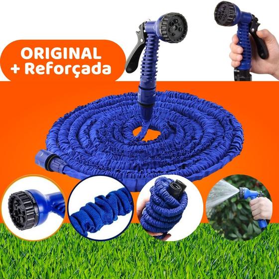 Mangueira Jardim Mágica 30 metros Flexível Elástica Expansível Esguicho 7 Jatos Plantas Grama Carro Menor preço em Mangueira Jardim Mágica 30 metros Flexível Elástica Expansível Esguicho 7 Jatos Plantas Grama Carro