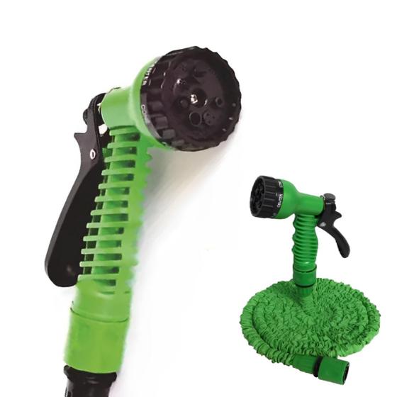 Imagem de Mangueira Jardim Mágica 30m Retrátil Flexível, Pistola 6 Tipos de Jato