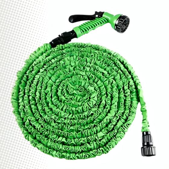 Imagem de Mangueira Mágica 30m para Jardim Retrátil com Pistola de 6 Tipos de Jato