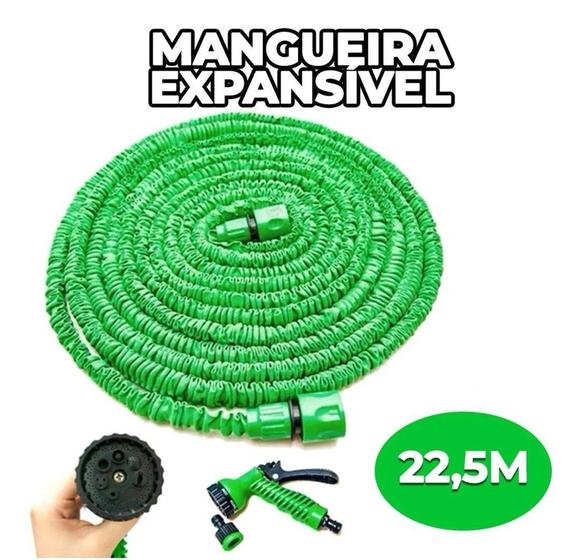 Imagem de Mangueira mágica extensível 22,5m flexível com gatilho 7 jatos - 123 Útil